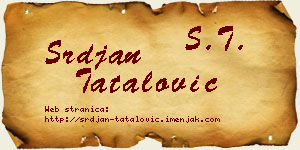 Srđan Tatalović vizit kartica